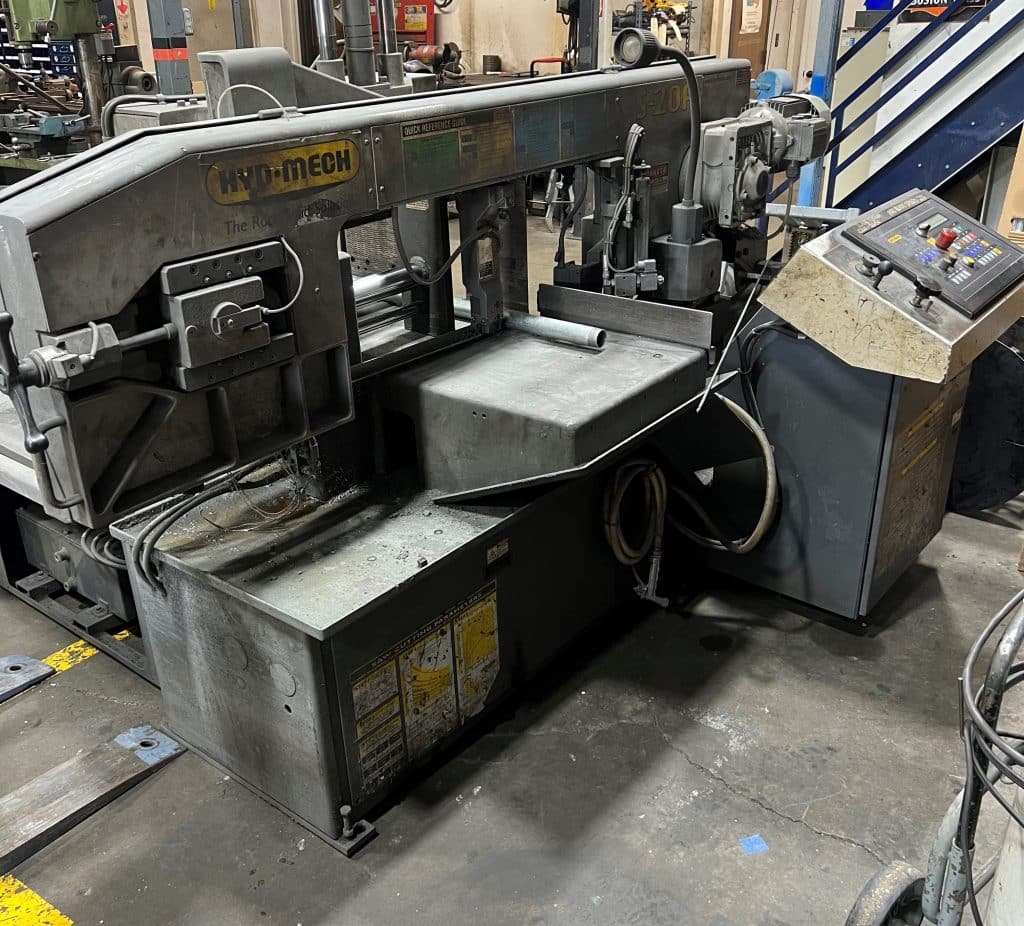 Hyd-Mech S-20A horizontal band saw with hydraulic bundling