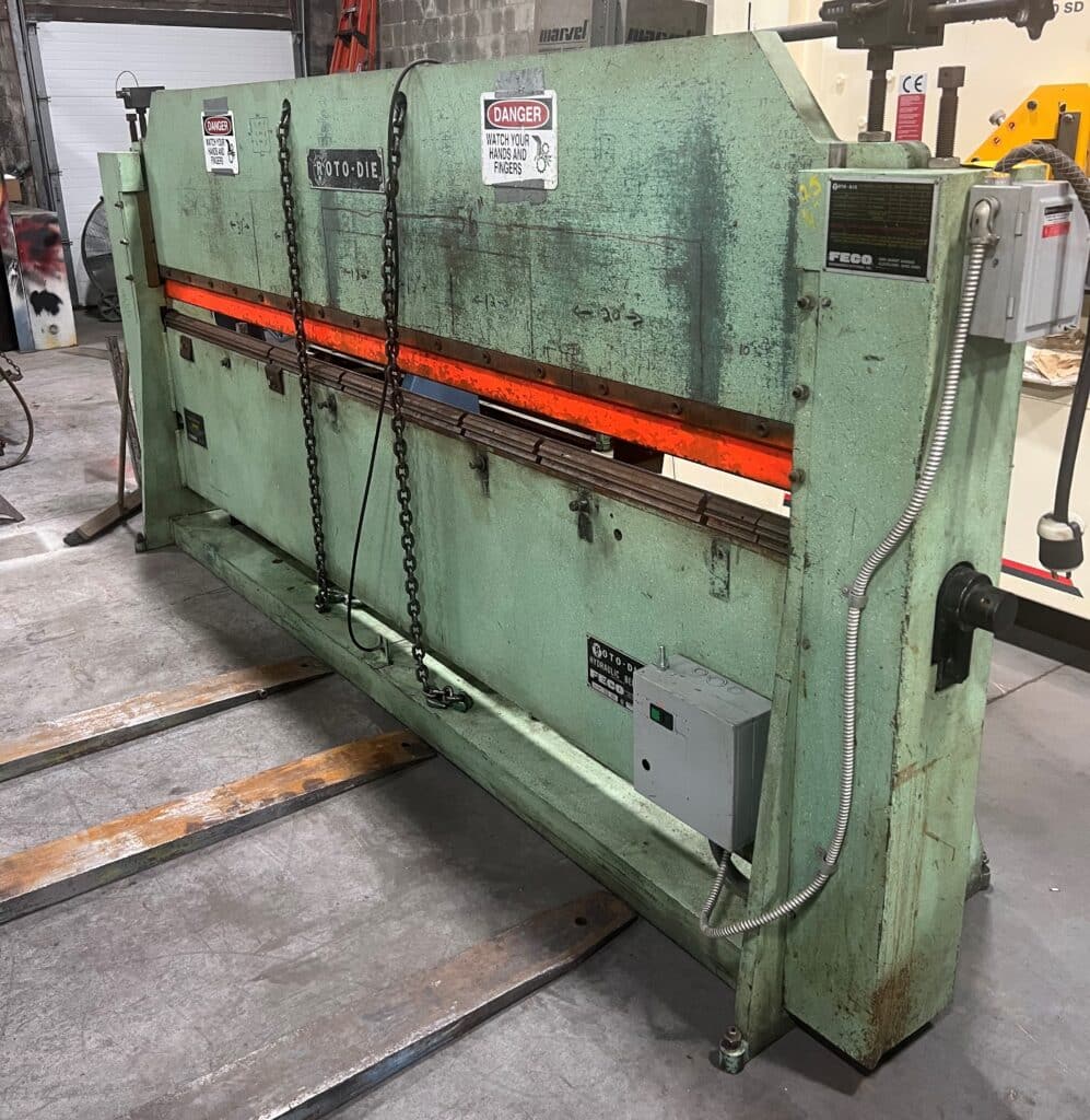 Used Roto-Die Model 10 HVAC Press Brake - 10 foot 16 gauge capacity